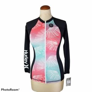 Hurley Sig Zane Wailehua Zip Up Rashguard NWT